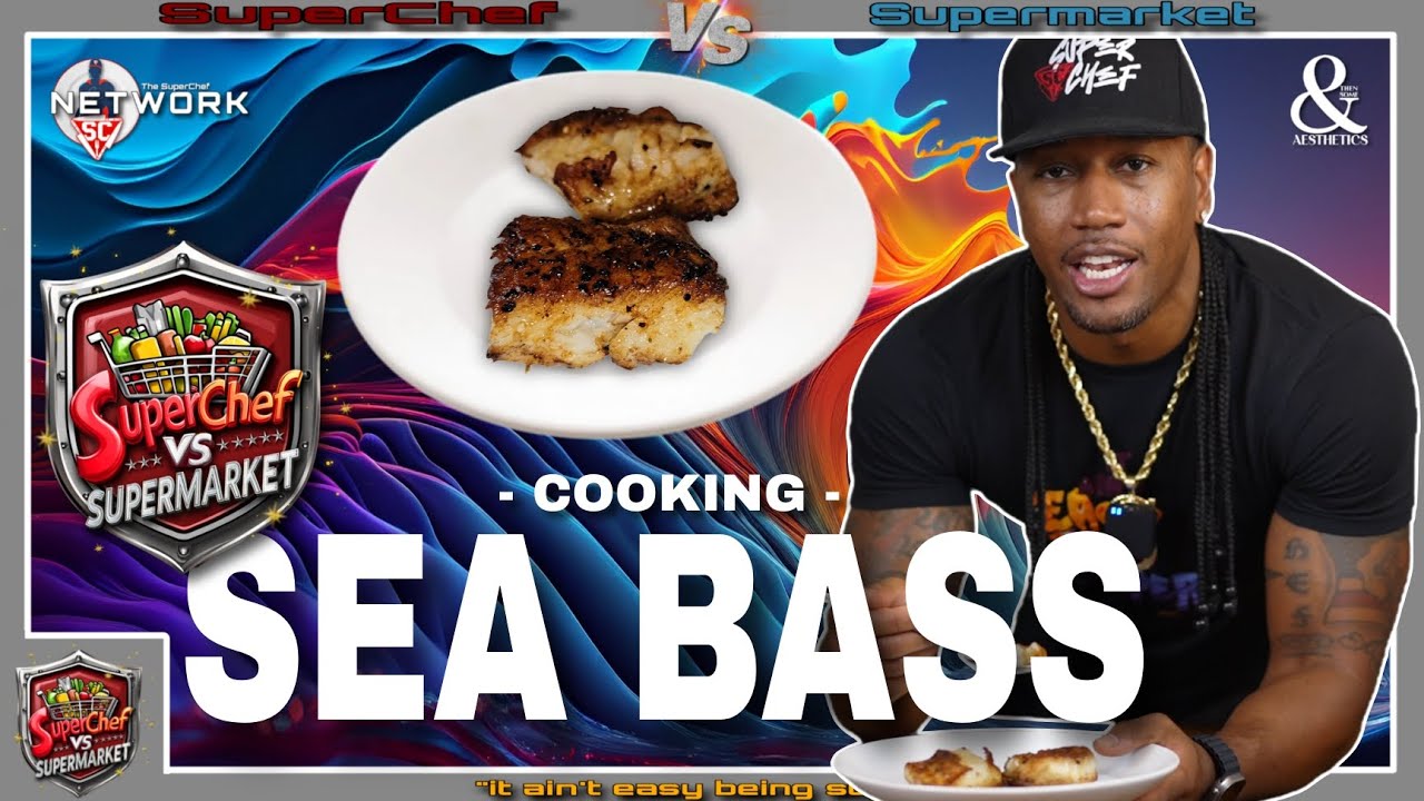 How to cook the PERFECT Sea Bass!🔥 : SuperChef vs Supermarket #HowTo #cooking #groceryfinds