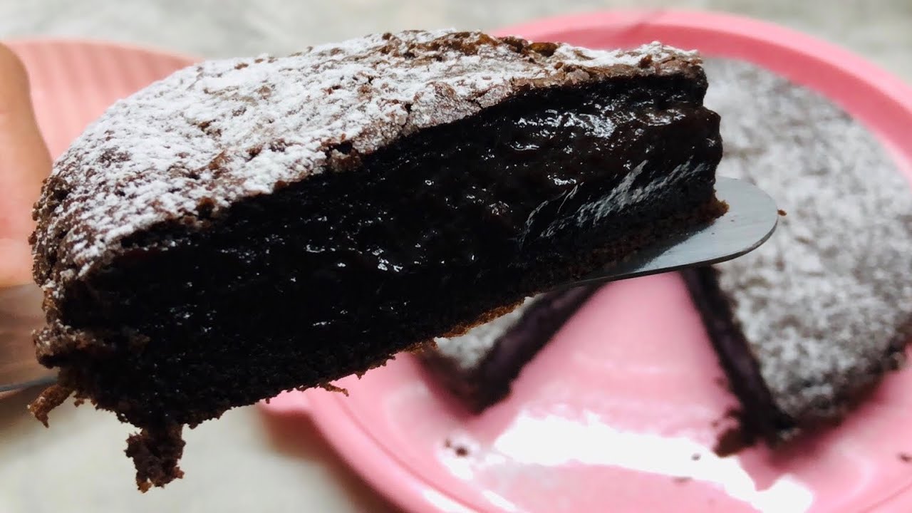 Tarte fondant au chocolat تارت فوندو بالشيكولا حجم عائلي  و الطعم رائع جدا 😌😎