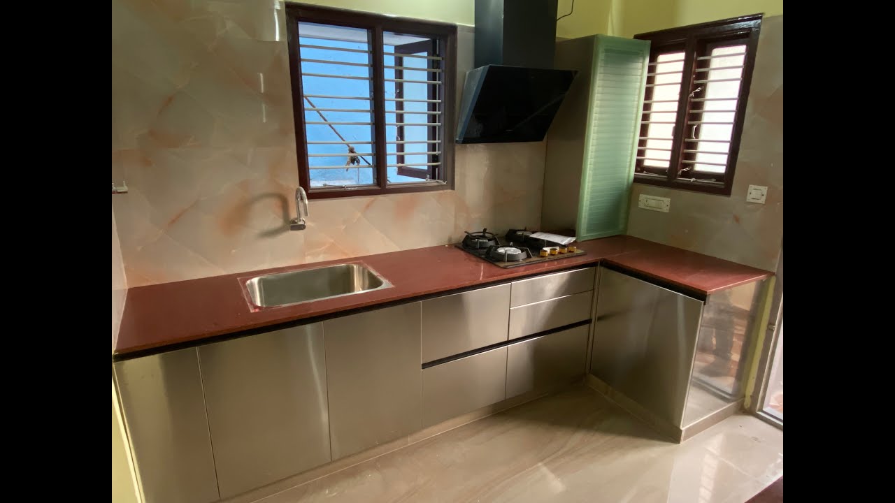 Orcher - Stainless steel Modular Kitchen - Gola Profile Handle - 3