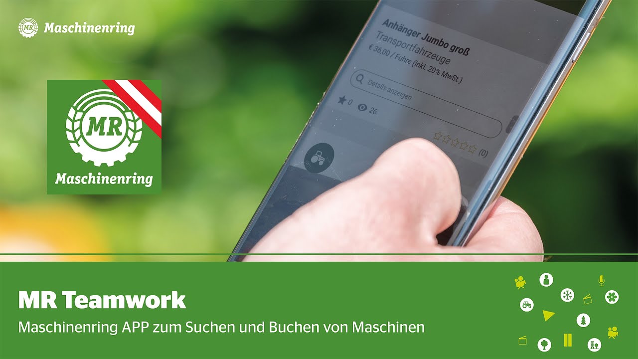 Maschinenring Teamwork - Die Agrar-App zum Suchen, Finden und Buchen v. Maschinen und Dienstl.