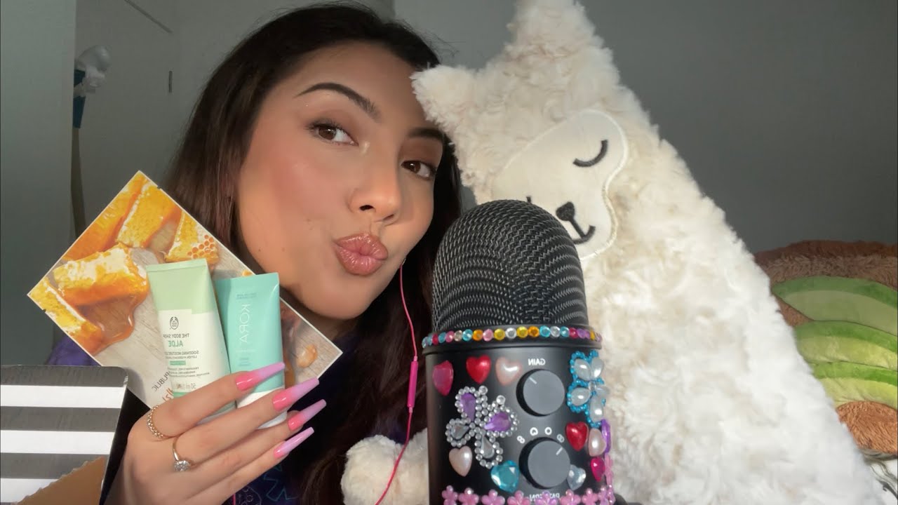 ASMR random new things haul 💗 ~long nail tapping, scratching, spraying~ | Whispered
