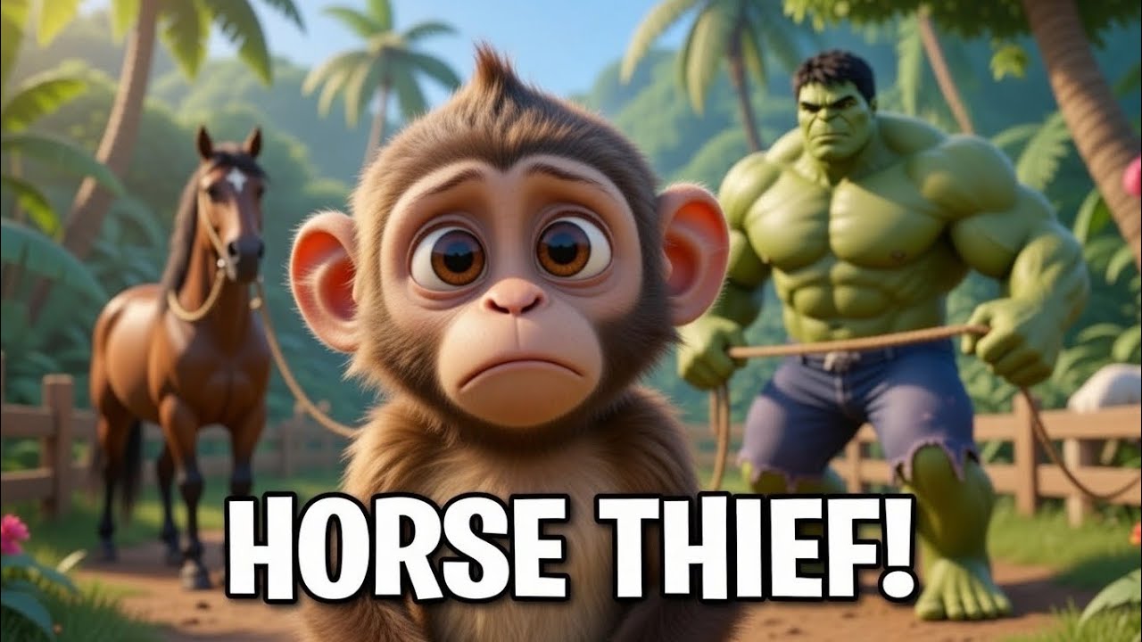 Monkey Saves the Horse from Hulk 🐒🐎 | Brave Jungle Story for Kids | Kiddo Toon Lab