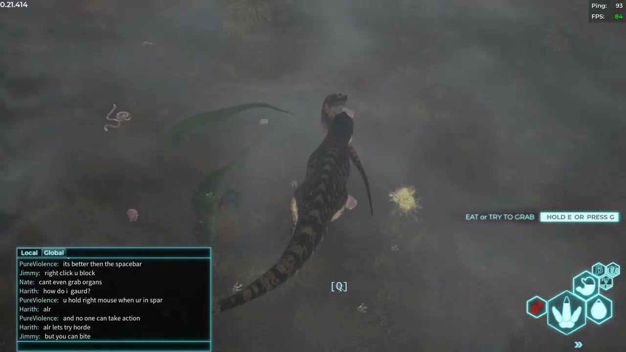 The Isle Evrima, trex ambushes ceratosaurus group