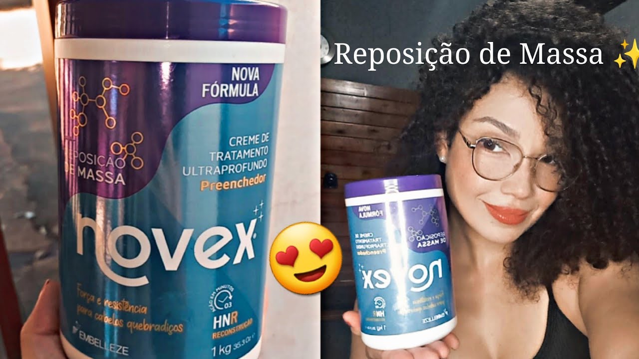 REPOSIÇÃO DE MASSA NOVEX - ADEUS CABELO RALO E FINO ✨
