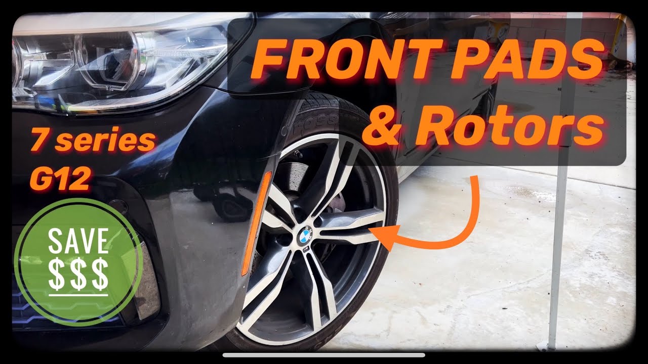 BMW G12 740i How To Replace Front Pads & Rotors  2015, 2016, 2017, 2018, 2019, 2020, 2021, 2022