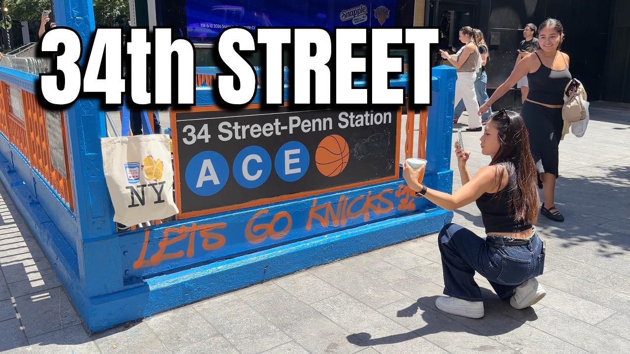 NEW YORK CITY Walking Tour [4K] - Walking Manhattan's Famous 34th St on a Perfect June Afternoon ☀️