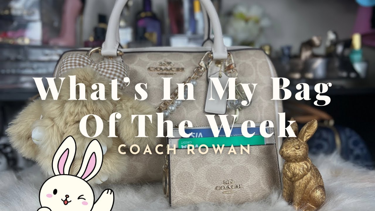WIMB | Coach Rowan | Whats in my bag 🤍Easter🐰Bunny Theme Coach Bag