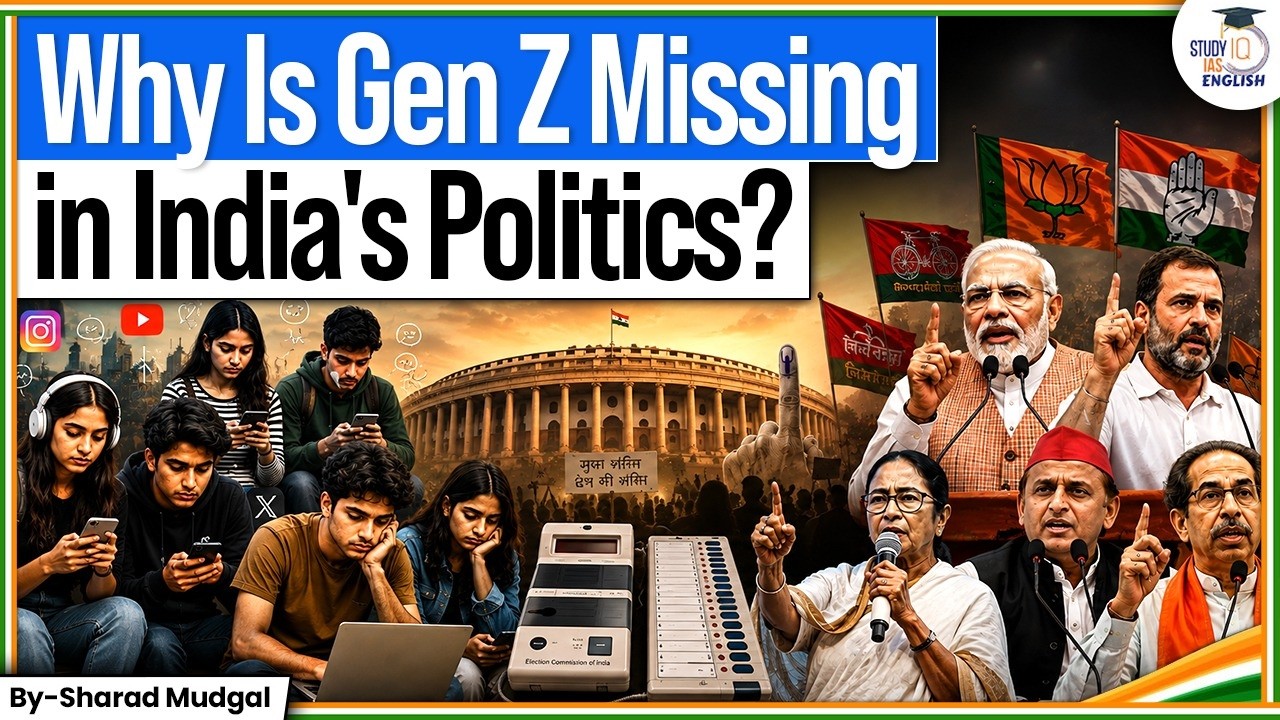 Why Is Gen Z Missing from India's Politics? | Young Voters But Old Politicians! | StudyIQIAS English