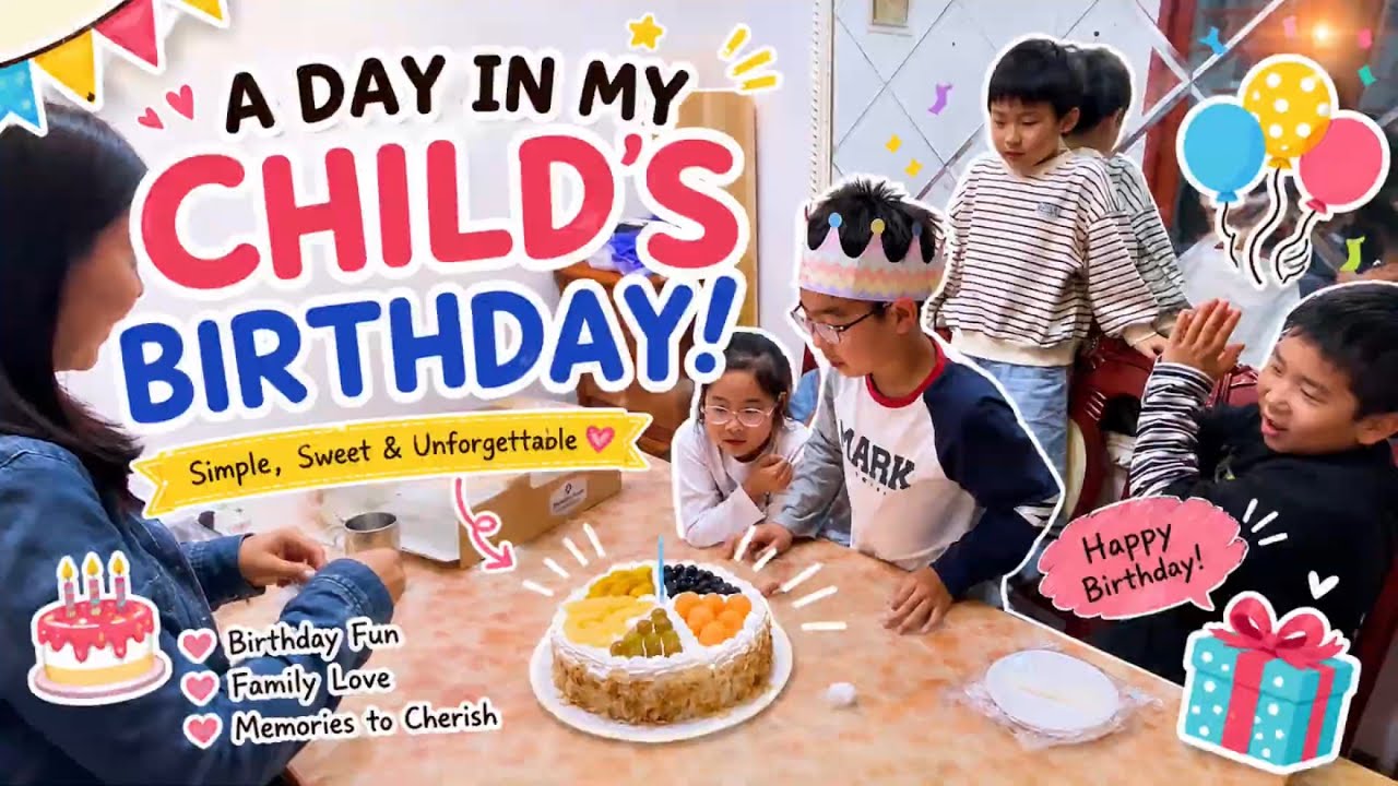 How a Chinese Family Celebrates a Kid&rsquo;s Birthday 🎂 (No Party Hall, Just Love)