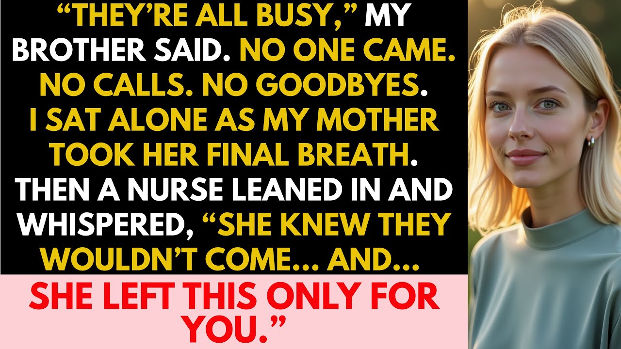 My Family Missed My Mother’s Final Hours… Then She Gave Me A Letter That Held Everything