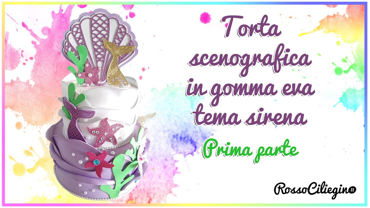 Torta scenografica effetto balze tema sirena - Prima parte #fakecake #mermaid #tutorial #cake
