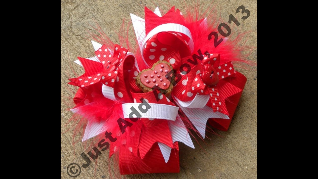 HOW TO: Make a 5 Inch Boutique Stacked Hair Bow by Just Add A Bow