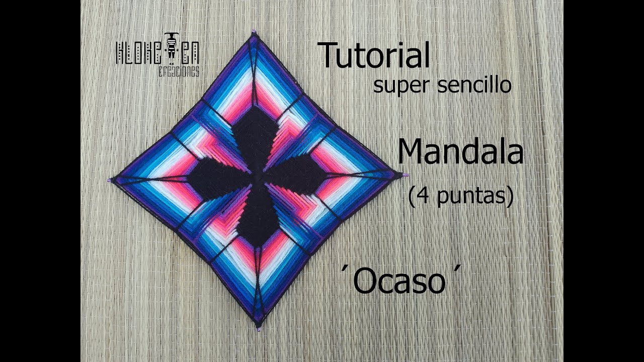Мастер-класс по ткани мандалы ojo de dios с 4 точками OCASO - Супер просто - мандала ручной работы