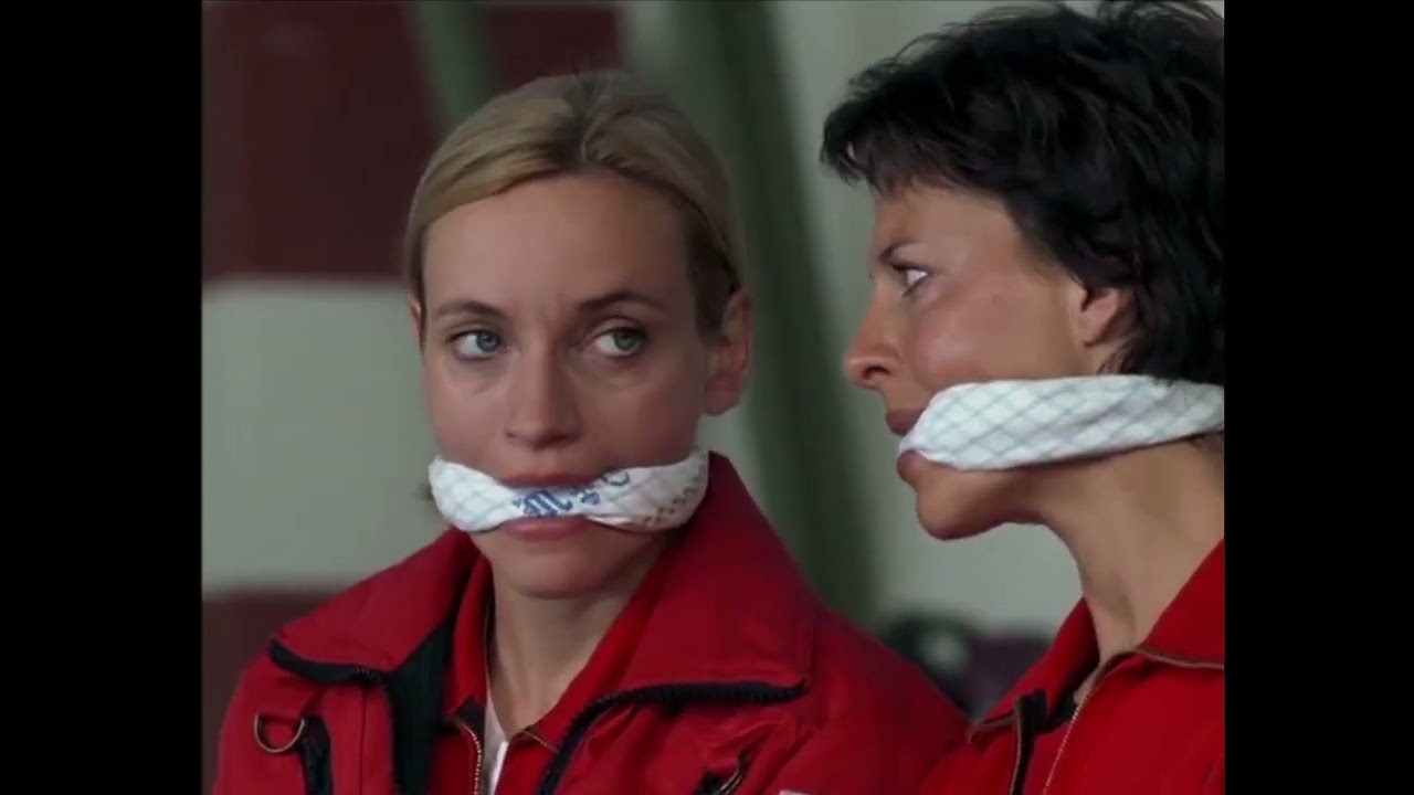 Roswitha Meyer and Sabine Petzl gagged