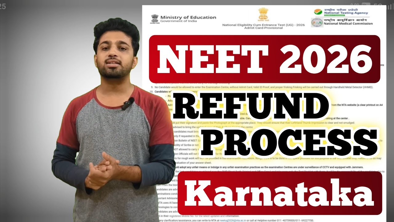 NEET Refund Process 2026 For Karnataka Students 
