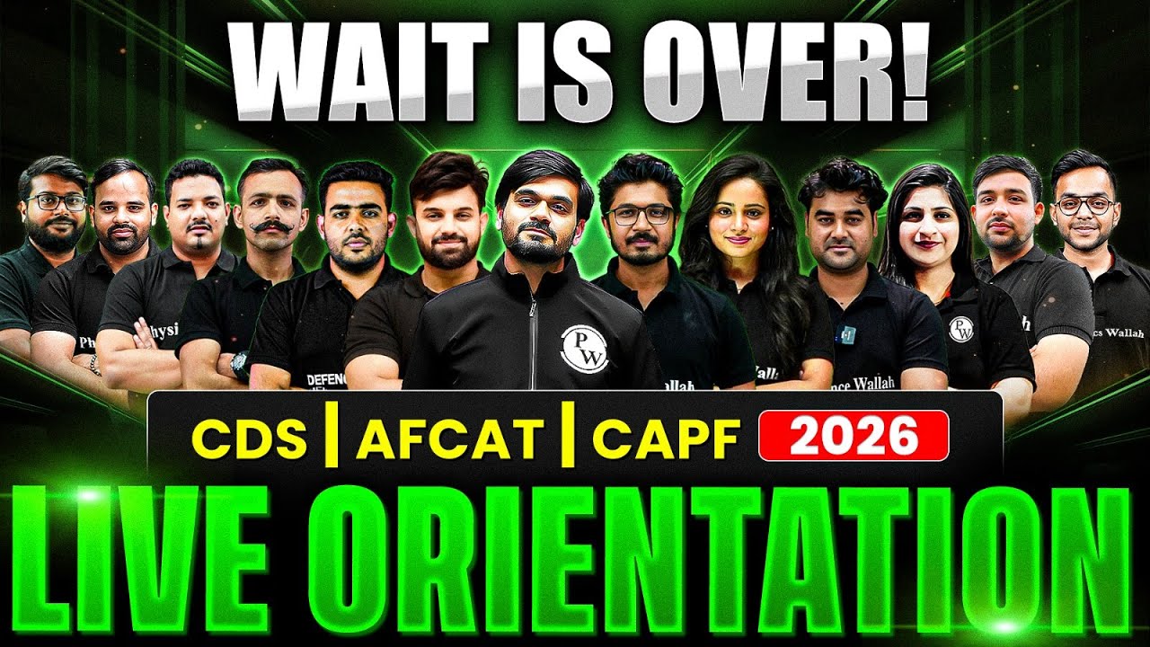 The most awaited Orientation  for Defence Aspirants is here 🚀  | CDS 2026 | AFCAT 2026 | CAPF 2026 🔥
