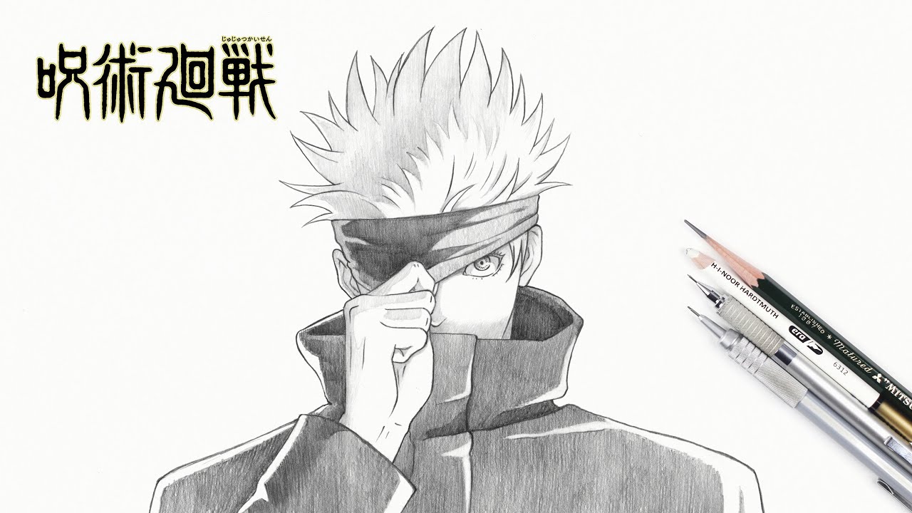 如何畫五條悟 | 呪術迴戰 | 畫畫教學 | How to draw Gojo Satoru | Jujutsu Kaisen | Gojo Satoru | Drawing tutorial