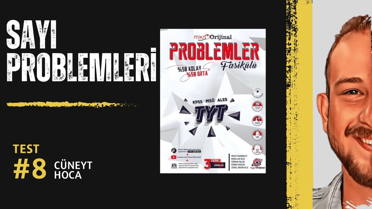 Sayı Problemleri TEST-08 | MİKRO ORJİNAL PROBLEMLER FASİKÜLÜ @cuneythocamatematik