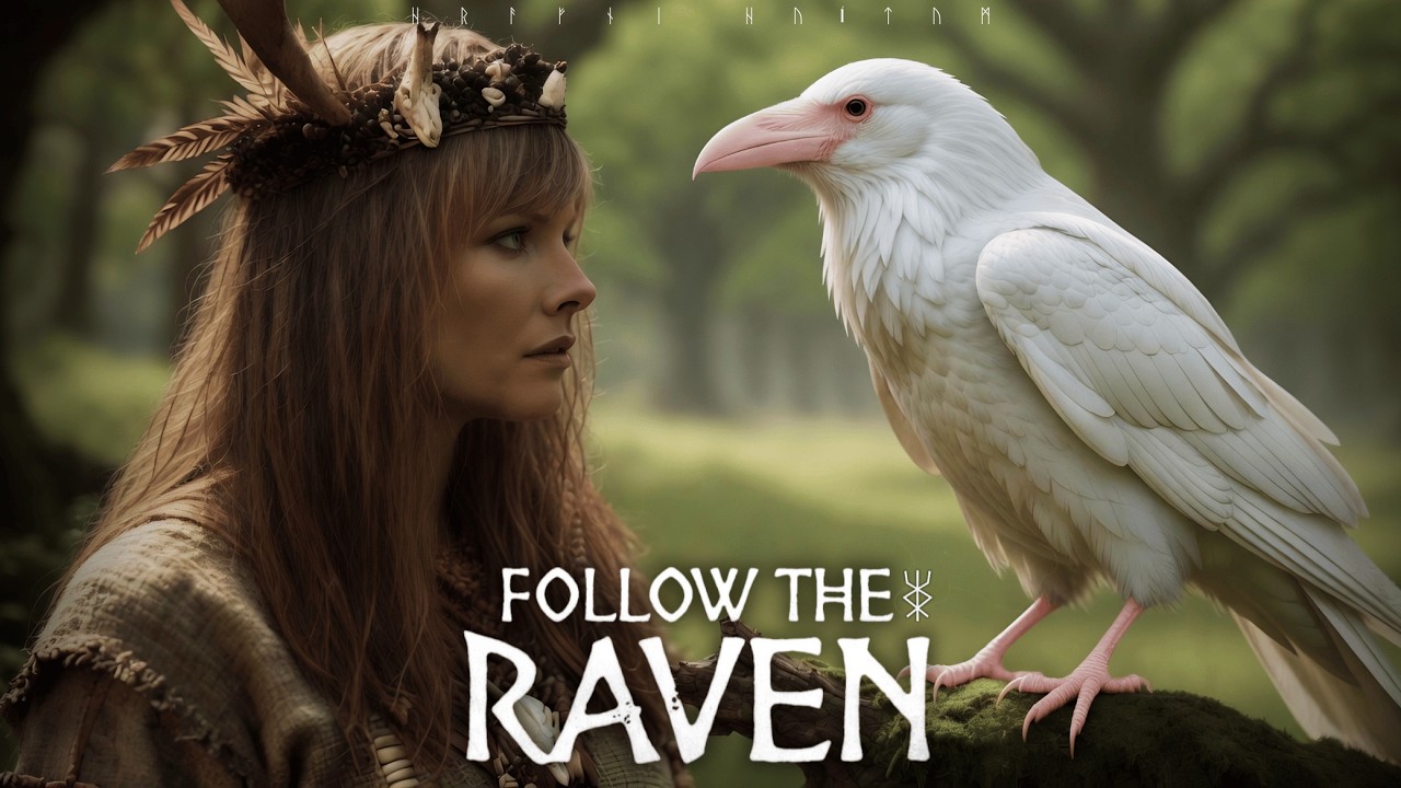 FOLLOW THE WHITE RAVEN &ndash; Nordic Ritual Awakening | V&ouml;lva Song (Old Norse + English lyrics)