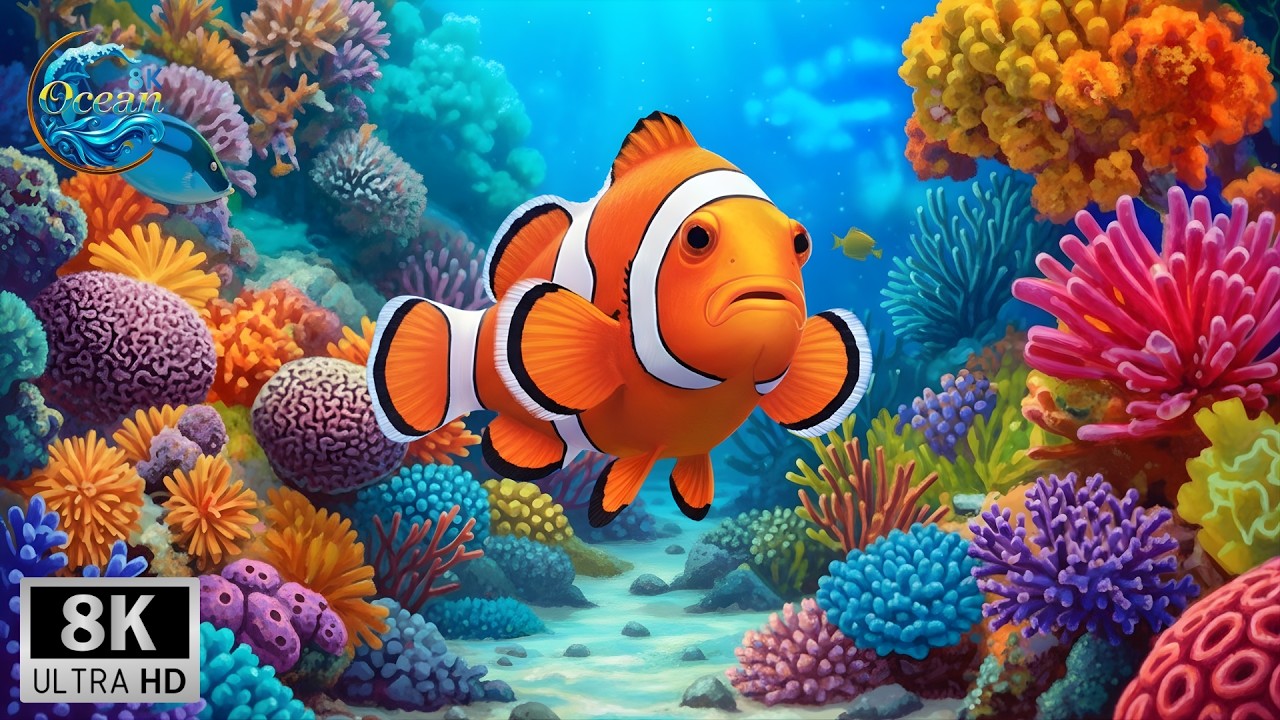 Ocean 8K UHD – Stunning Tropical Fish & Colorful Coral Reef Relaxation Video