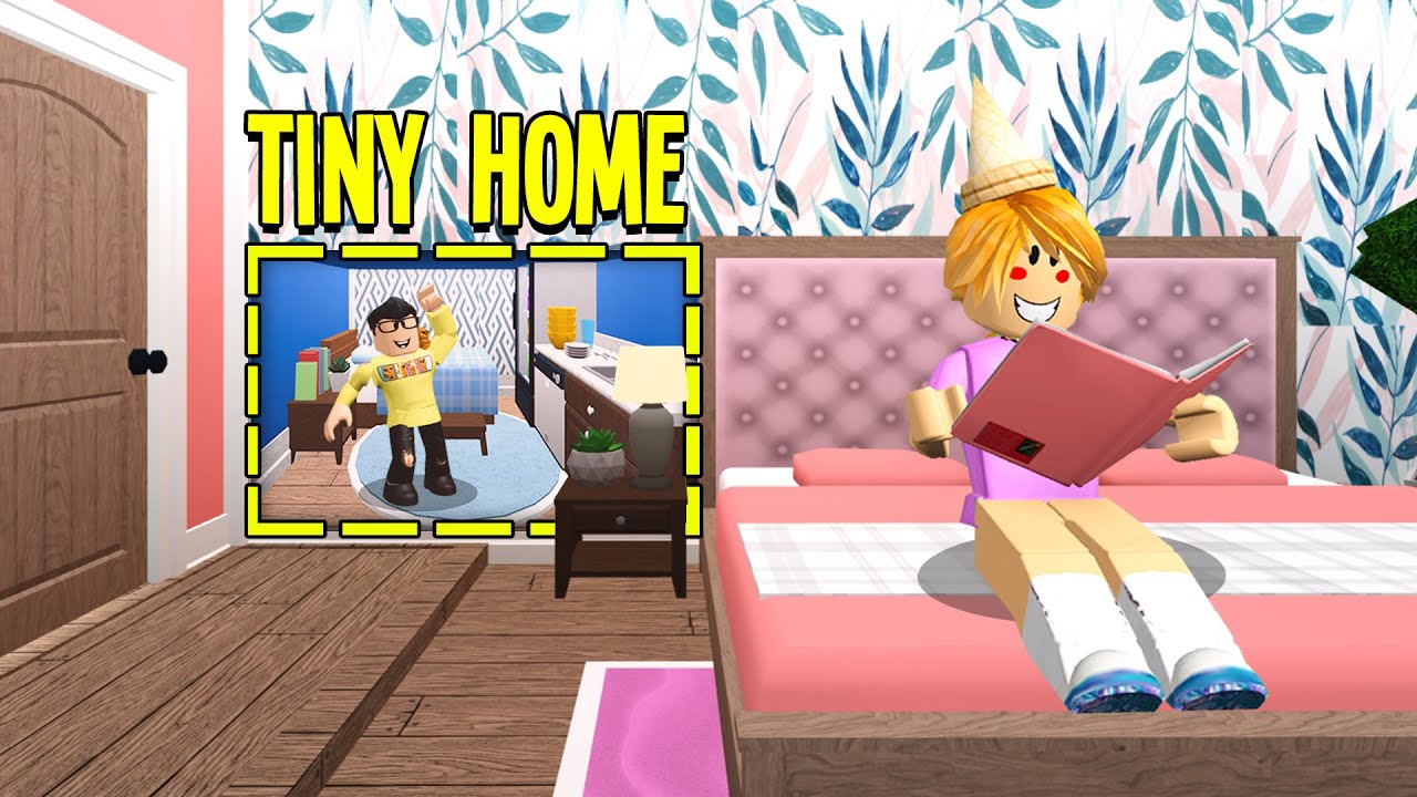 I Built A TINY HOUSE Inside My Sister's Home! (Roblox Bloxburg)