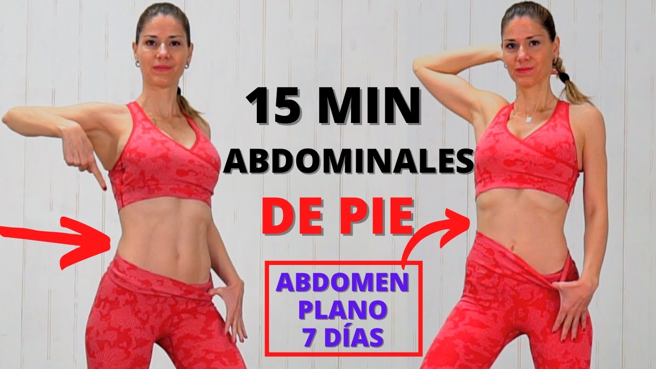 RETO 500 ABDOMINALES DE PIE 15 MIN ❤️EJERCICIOS PARA ABDOMEN PLAN Y REDUCIR CINTURA  ❤️STANDING ABS