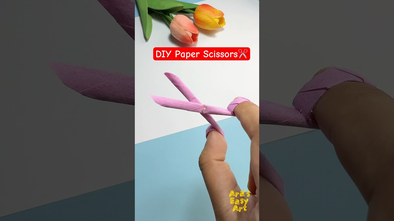 ✂️ DIY Origami Scissors ✂ paper craft ideas @ArasEasyArt #viral #diy #ytshorts #scissors #ideas