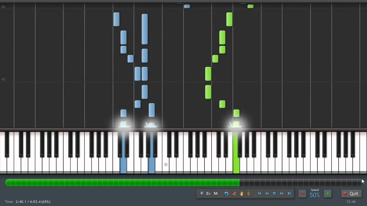 Mozart: Minuet in G, K1 - Piano Tutorial (50% Speed) Synthesia + Sheet Music & MIDI