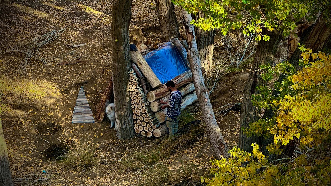 Building A STRONG Log Cabin Shelter In The Wilderness | Solo Off-Grid