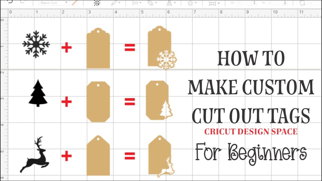 How to Make Custom Cut out Tags in Cricut Design Space - Very Easy. Cricut for Beginners.