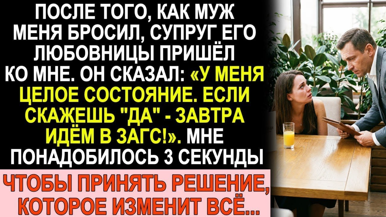 Муж бросил меня ради любовницы. А её муж предложил мне руку и миллионы
