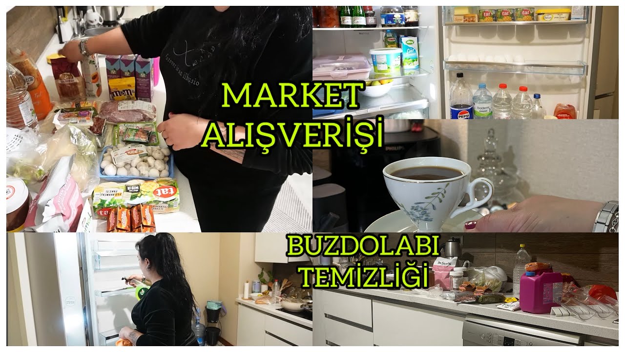 AYLAR SONRA BUZDOLABI TEMİZLİĞİ YAPTIM |MARKET ALIŞVERİŞİ | DÜZENLEME VLOG