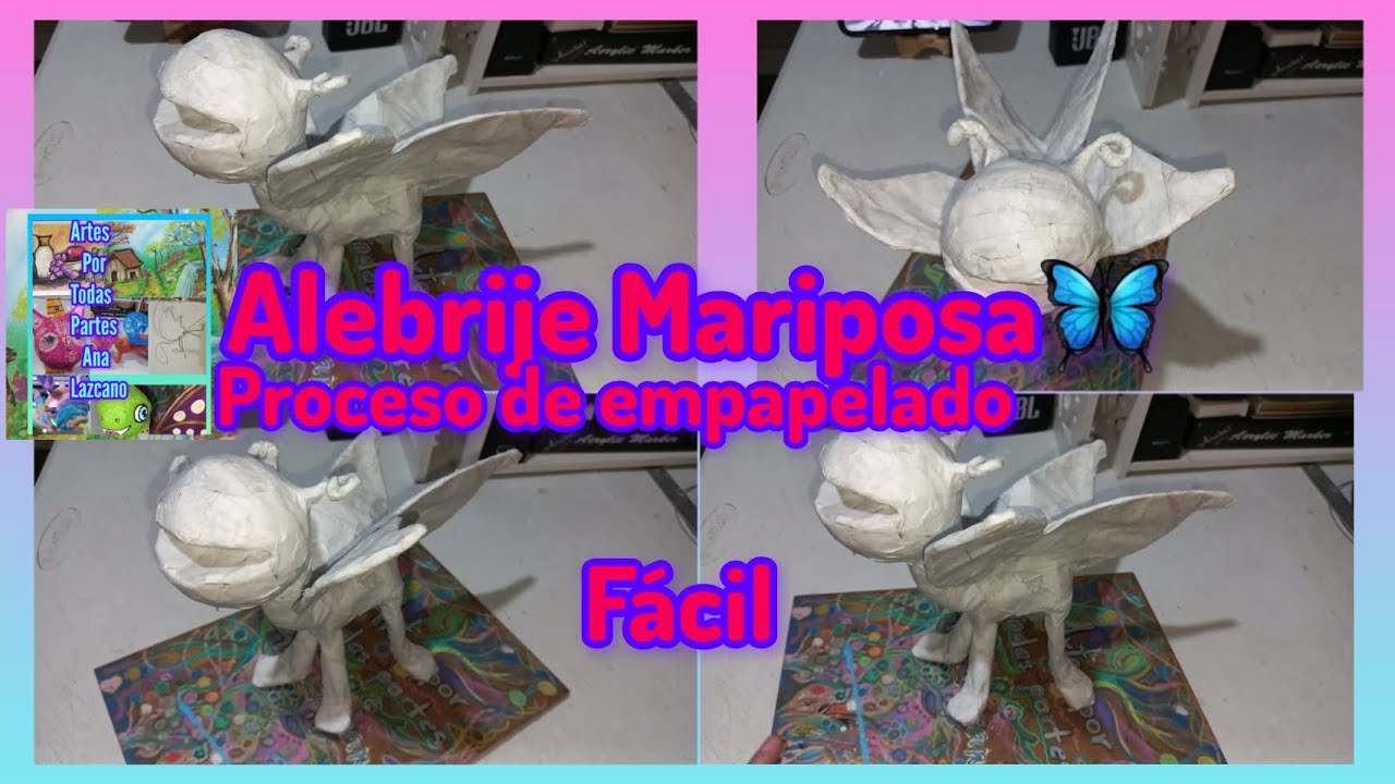 Alebrije Mariposa🦋, proceso de empapelado, paso a paso.