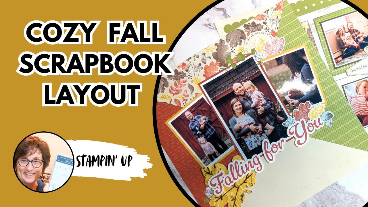 Идея осеннего макета «Stampin’ Up Gathering Together»