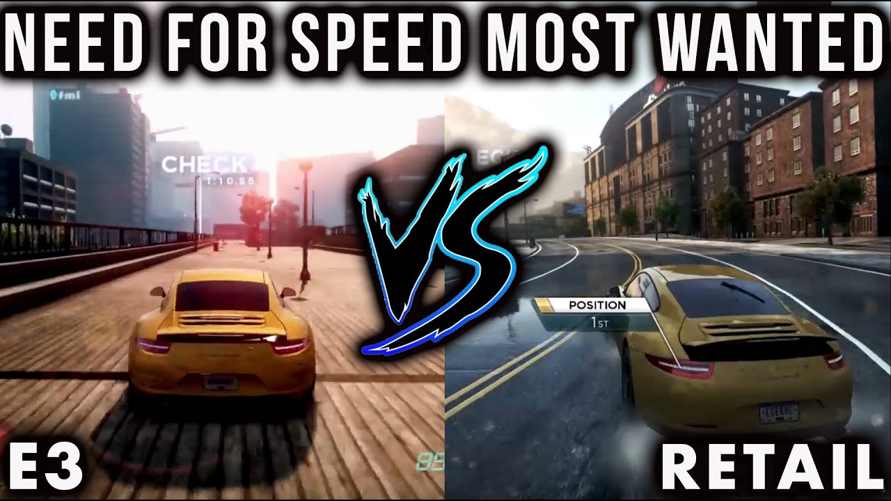 NFS Most Wanted Beta vs. Final Graphics