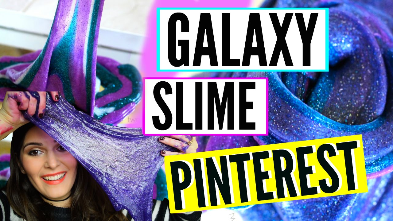 GLITTER GALAXY SLIME - PROBANDO PINTEREST | STEPHT