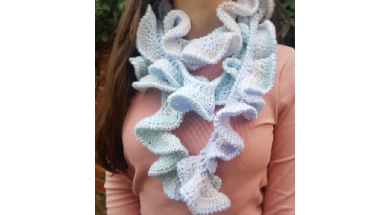 TUTORIAL: Come realizzare una sciarpa ondulata ad uncinetto/Sciarpa volant/How to crochet a scarf!
