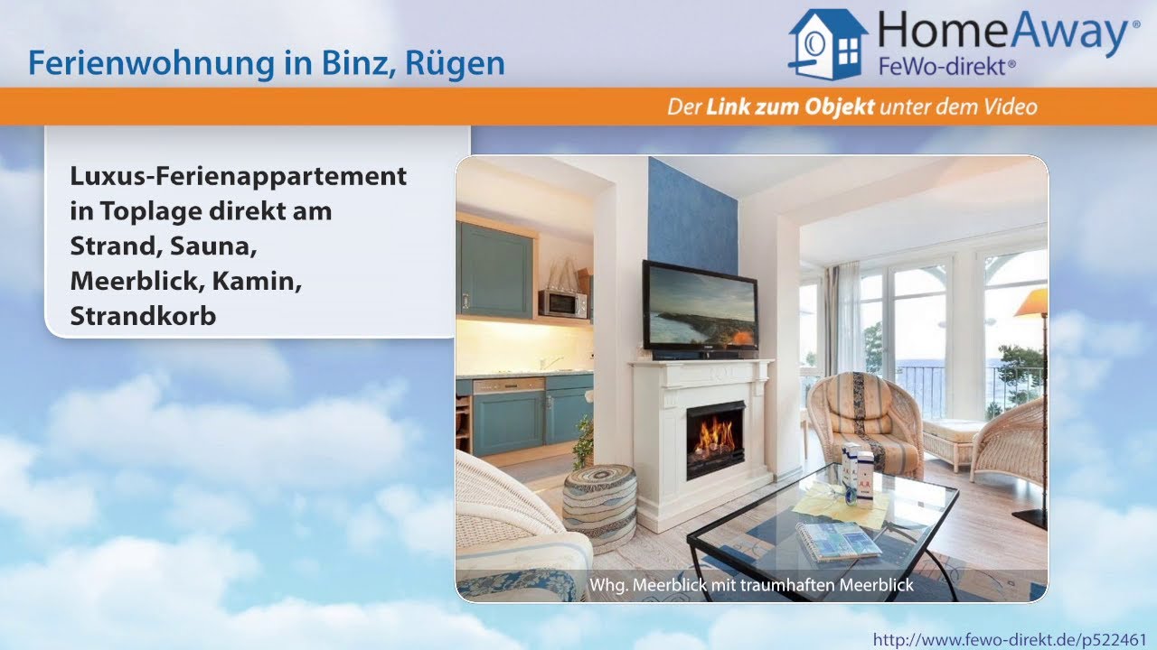 Binz: Luxus-Ferienappartement in Toplage direkt am Strand, Sauna, Meerblick - FeWo-direkt.de Video