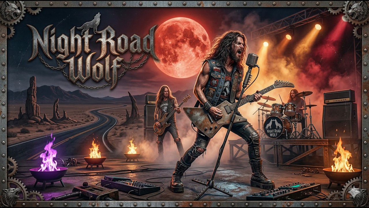 Night Road Wolf #4k #4kvideo60fps