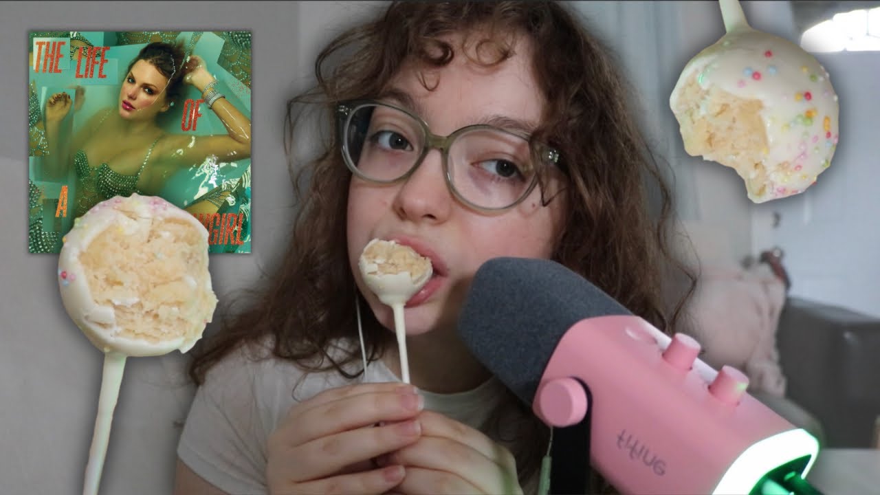 ASMR Eating a Vanilla Cake Pop 🧁