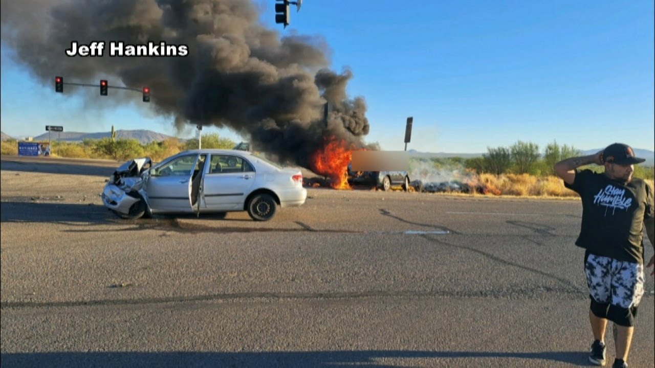 Five dead in two-car head on crash southwest of Tucson, witness speaks out