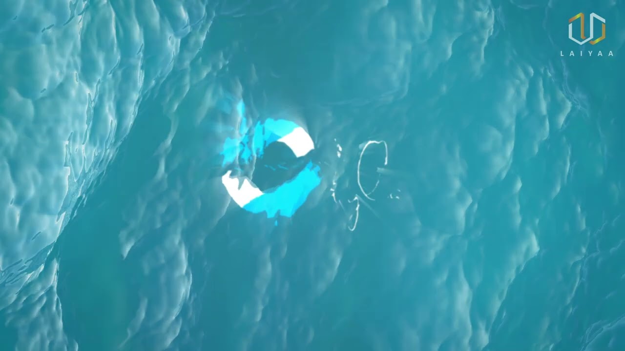 ID #43 - Ocean Wave Logo Animation