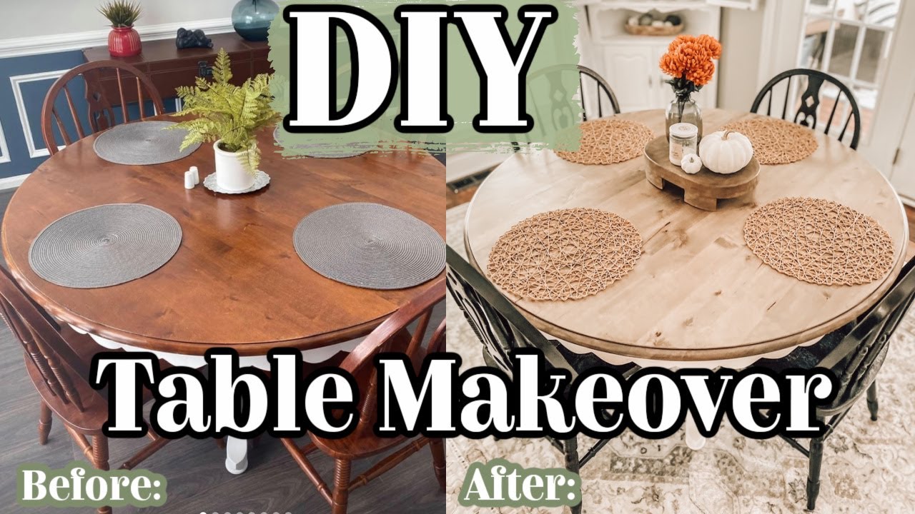 **NEW** OLD TABLE MAKEOVER | How to Refinish a Table