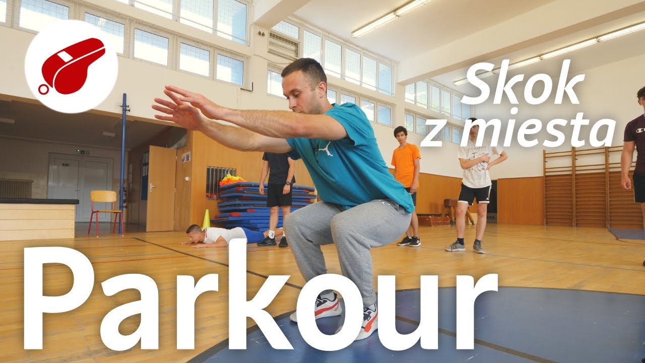 Nácvik skoku z miesta v parkúre