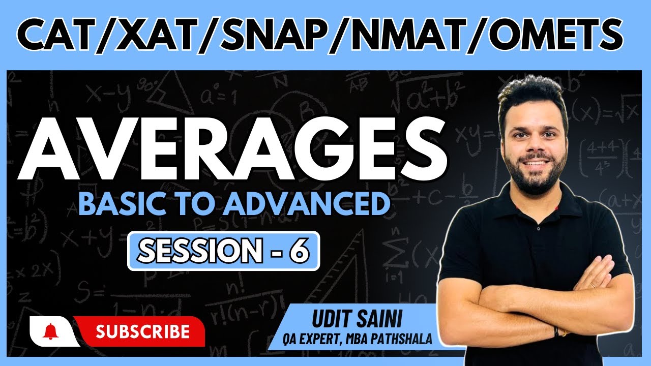 Averages Session 06 || CAT Preparation 2024 || Quantitative Aptitude || By Udit Saini 
