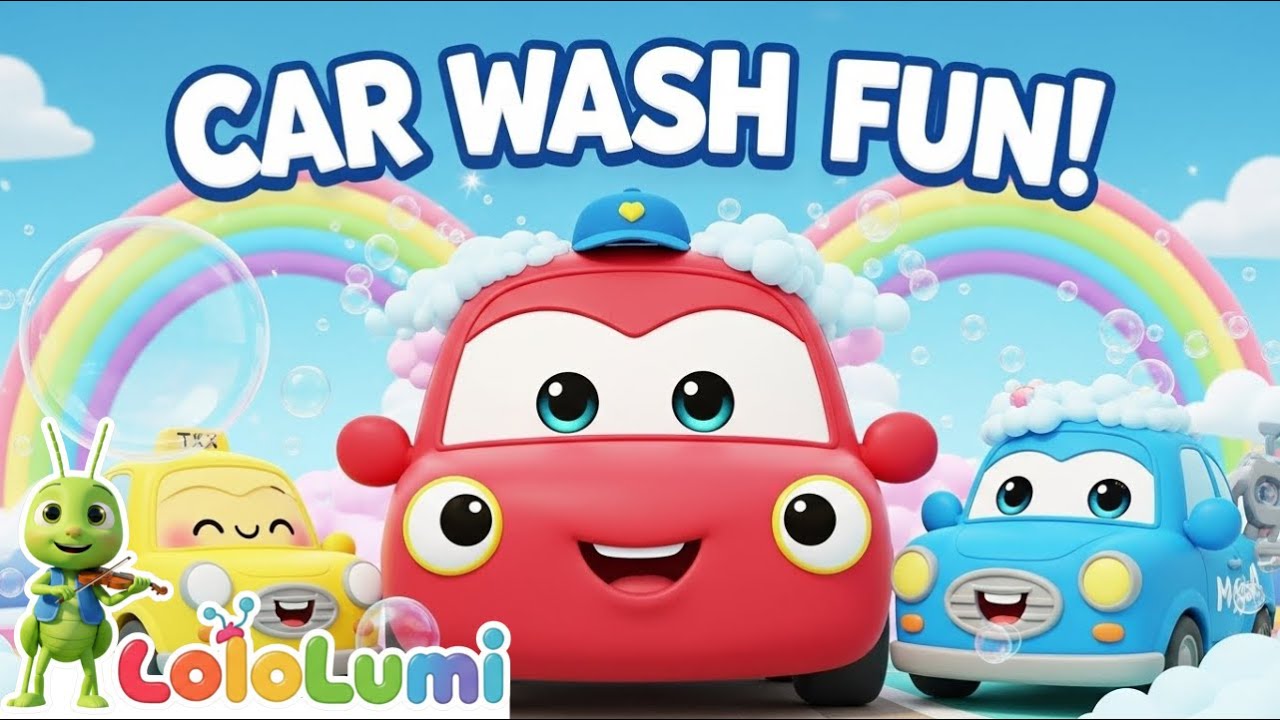 Car Wash Song for Kids | Learn Vehicles for Toddlers