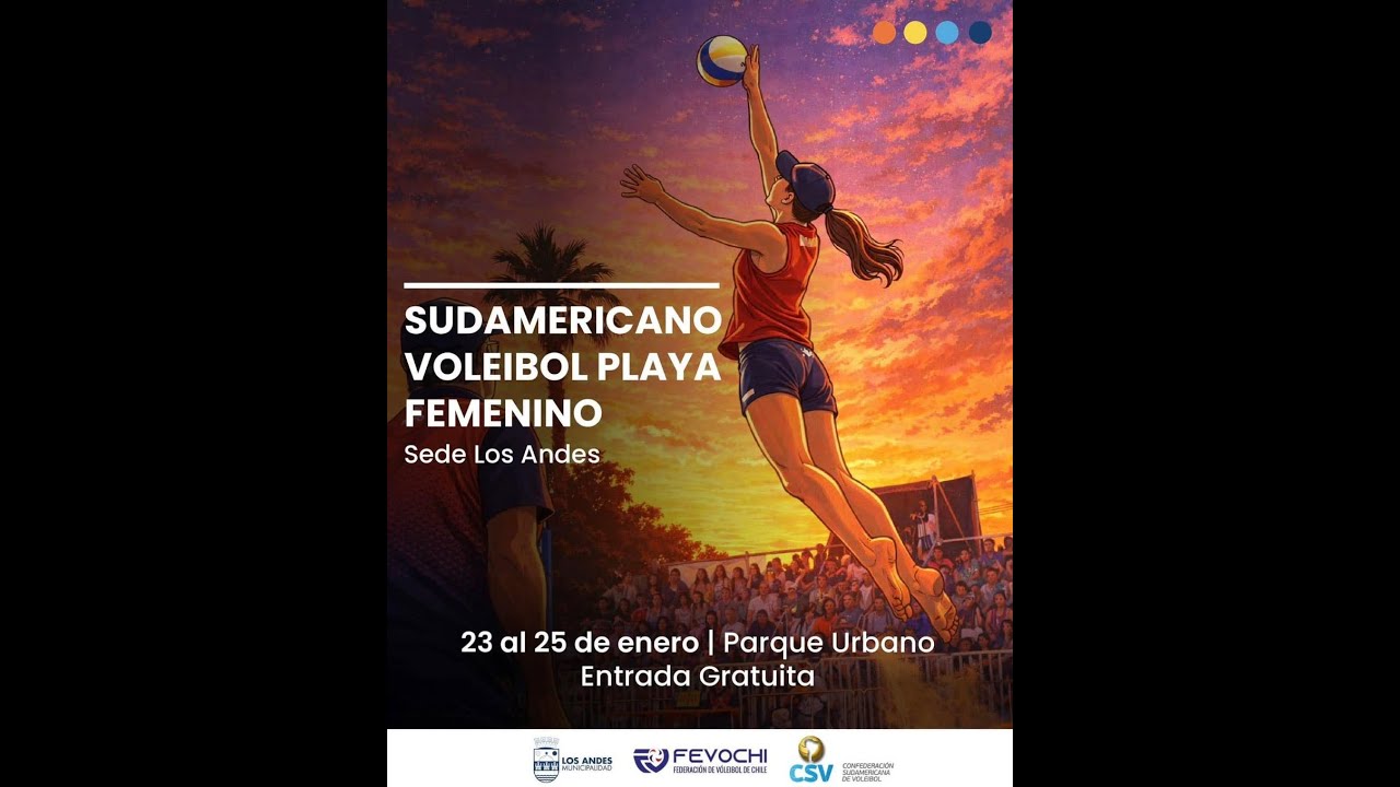 SUDAMERICANO DE VOLEIBOL PLAYA FEMENINO SEGUNDA JORNADA PM