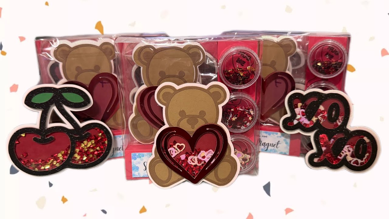 Valentine’s Day Shaker Magnet DIY Kit tutorial | Valentine’s Day DIY | Galentine’s Day activity 