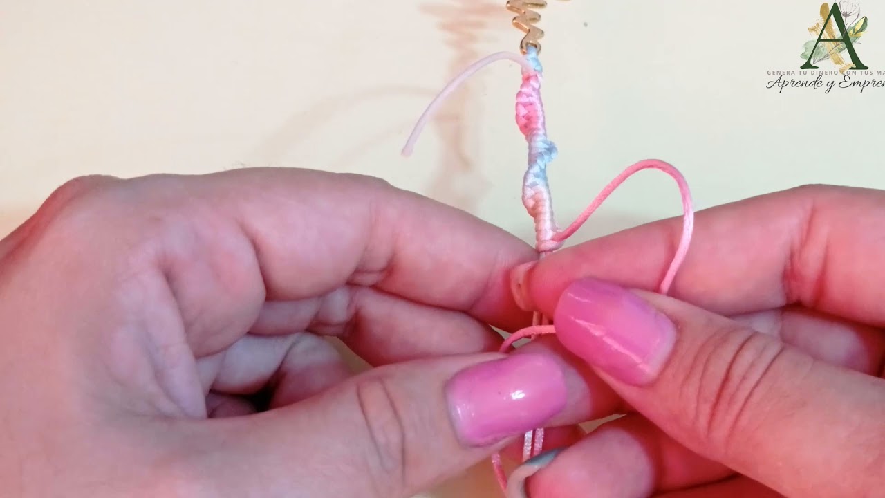 Pulsera nudo festón clase # 13