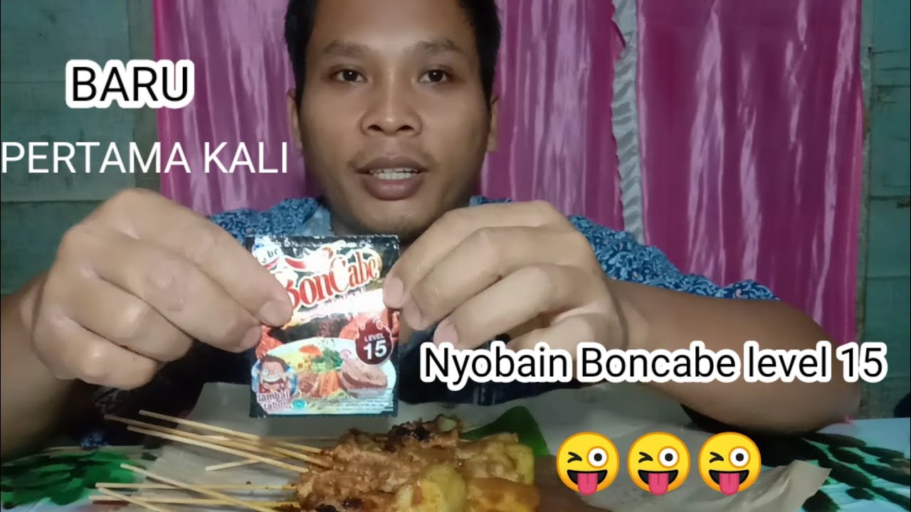 Wadaaw... pedasnya bikin bibir sariawan SATE AYAM  + BONCABE LV 15 || MUKBANG NDESO